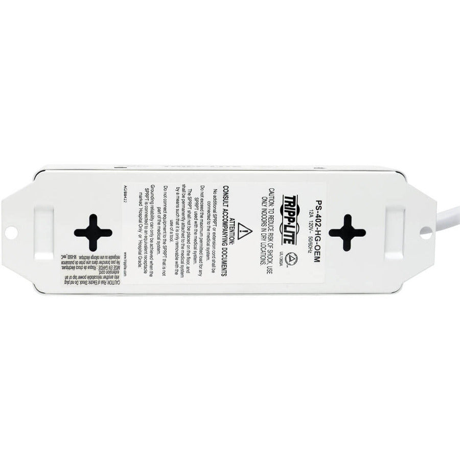 Tripp Lite by Eaton Safe-IT UL 1363A Medical-Grade Power Strip for Patient-Care Vicinity, 4x 15A Hospital-Grade Outlets, Safety Covers, 7 ft. Cord PS-407-HG-OEM