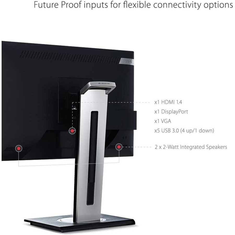 ViewSonic VG2448-PF 24 Inch IPS 1080p Ergonomic Monitor with Built-In Privacy Filter HDMI DisplayPort USB and 40 Degree Tilt VG2448-PF