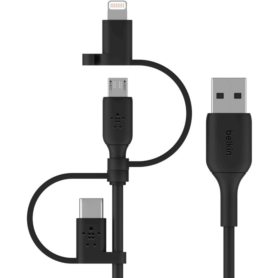 Belkin Universal Cable 15W (USB-A cable with USB-C, Micro-USB and Lightning connectors) CAC001BT1MBK