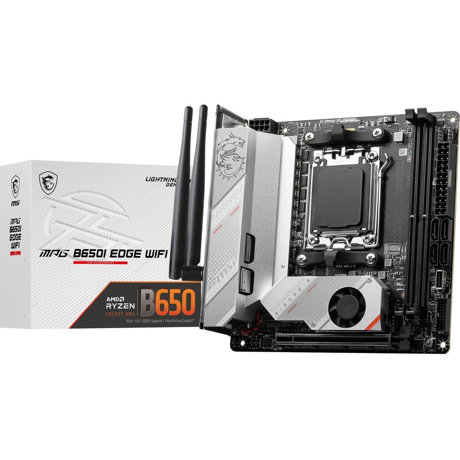 MSI MPG B650I EDGE WIFI Gaming Desktop Motherboard - AMD B650 Chipset - Socket AM5 - Mini ITX B650IEDGEWIFI