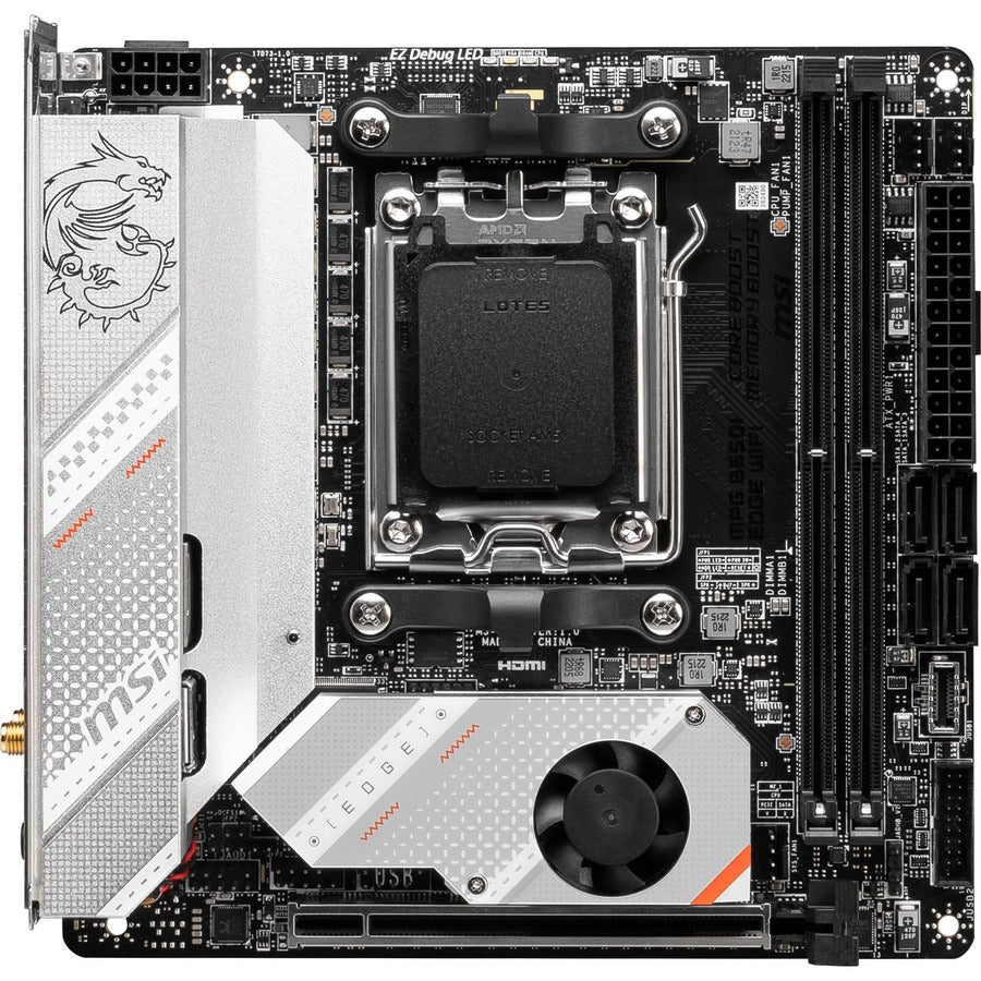 MSI MPG B650I EDGE WIFI Gaming Desktop Motherboard - AMD B650 Chipset - Socket AM5 - Mini ITX B650IEDGEWIFI