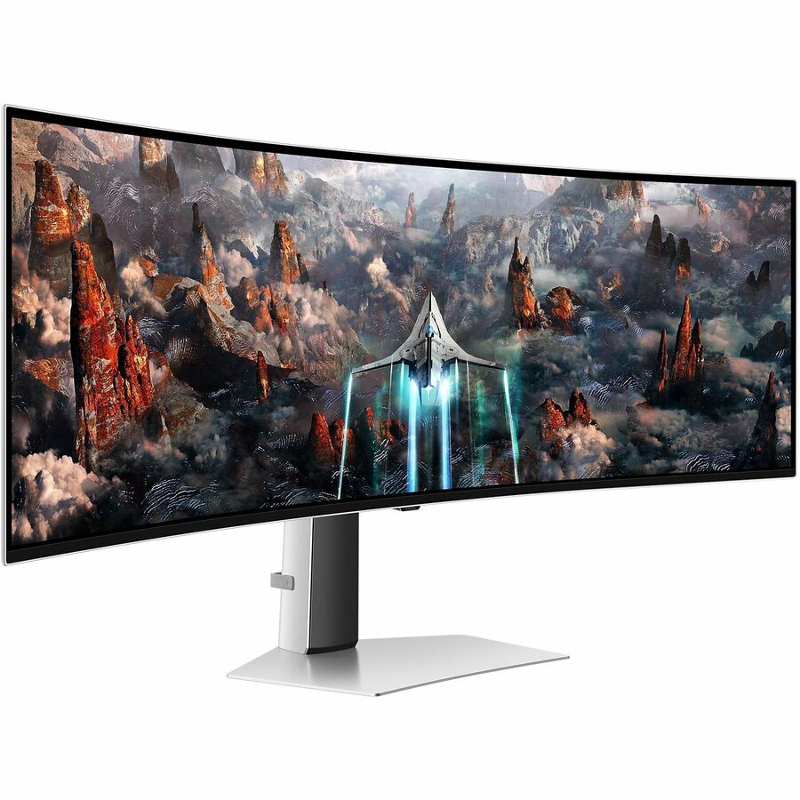 Samsung Odyssey G9 S49CG934SN 49" Class Dual Quad HD (DQHD) Curved Screen Gaming OLED Monitor - 32:9 - Silver S49CG934SN