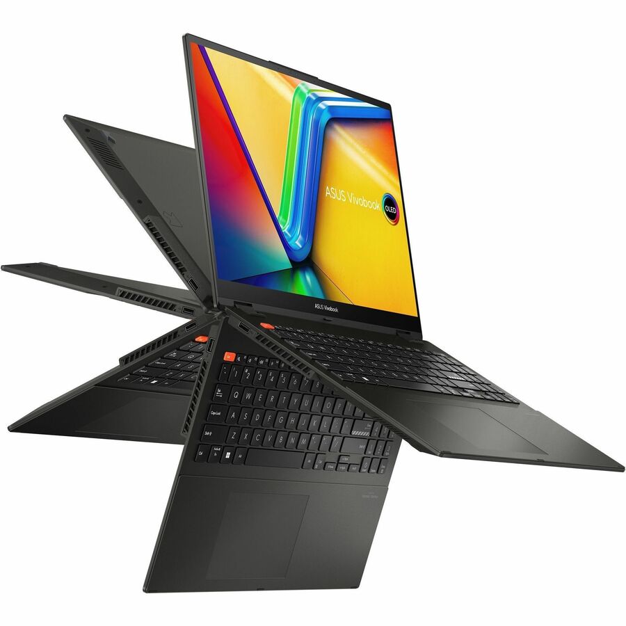 Asus Vivobook S 16 Flip TP3604 TP3604VA-DS74T 16" Touchscreen Convertible 2 in 1 Notebook - WUXGA - Intel Core i7 13th Gen i7-13700H - Intel Evo Platform - 16 GB - 512 GB SSD - Midnight Black TP3604VA-DS74T
