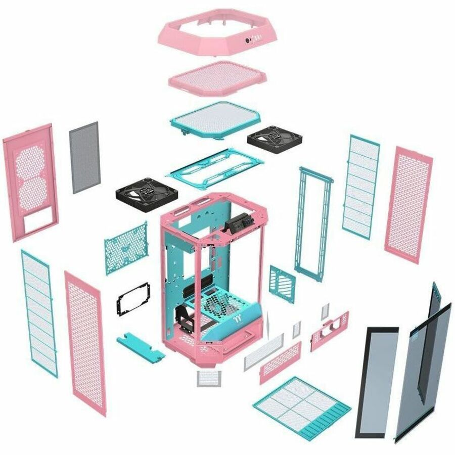 Thermaltake The Tower 300 Bubble Pink Micro Tower Chassis CA-1Y4-00SAWN-00