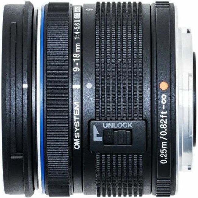 Om System M.ZUIKO DIGITAL - 9 mm to 18 mm - f/4 - f/22 - Super Wide Angle Varifocal Lens V335940BW000