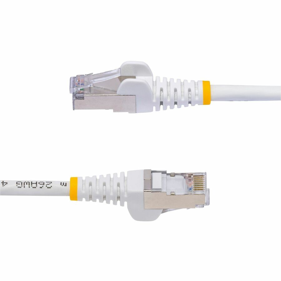 StarTech.com 50ft White CAT8 Ethernet Cable, Snagless RJ45, 25G/40G 2000MHz, 100W PoE, S/FTP, 26AWG Pure Bare Copper, LSZH Network Patch Cord NLWH-50F-CAT8-PATCH