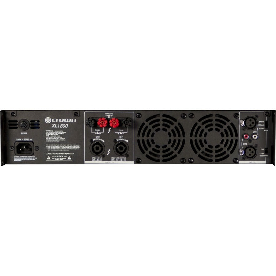 Crown 800 Amplifier - 400 W RMS - 2 Channel - Dark Gray NXLI800-0-US