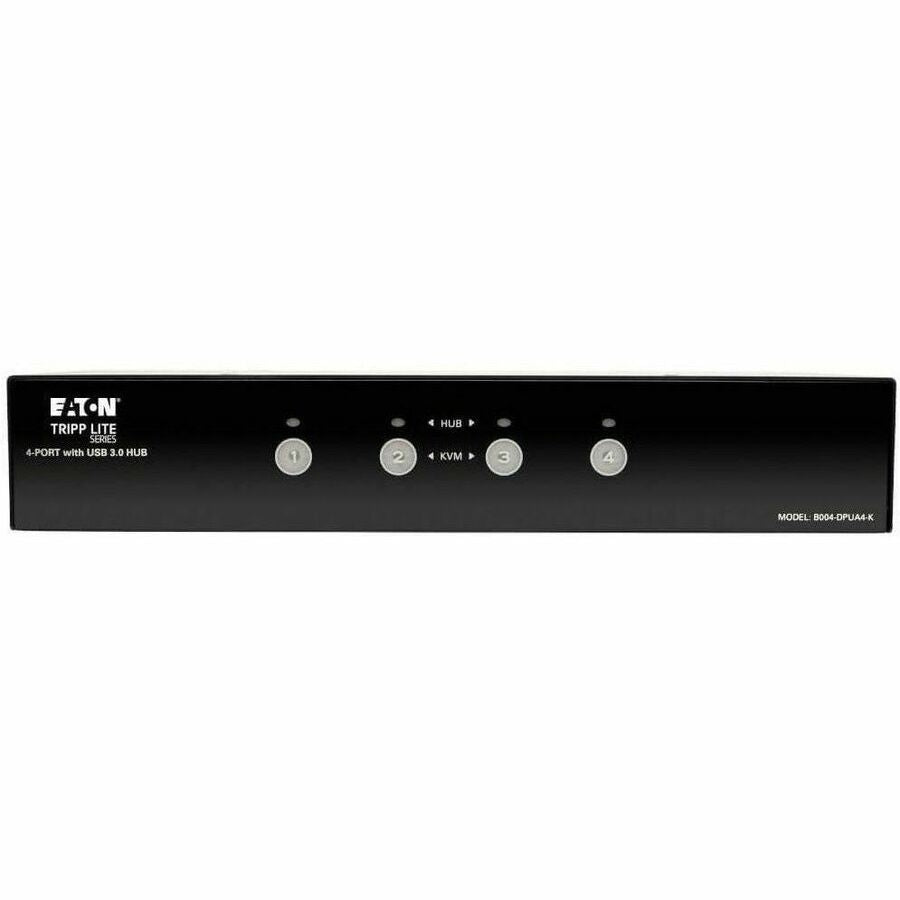 Eaton Tripp Lite Series 4-Port DisplayPort KVM Switch with Audio, Cables and USB 3.0 SuperSpeed Hub B004-DPUA4-K