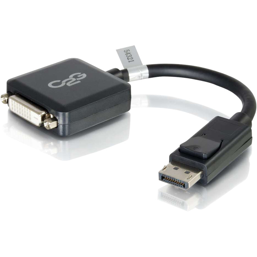 C2G 8in DisplayPort to DVI-D (Single-Link) Adapter Converter - M/F 54321