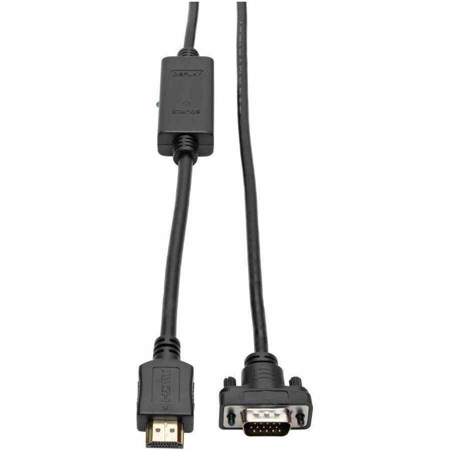 Eaton Tripp Lite Series HDMI to VGA Active Adapter Cable (HDMI to Low-Profile HD15 M/M), 6 ft. (1.8 m), TAA P566-006-VGA
