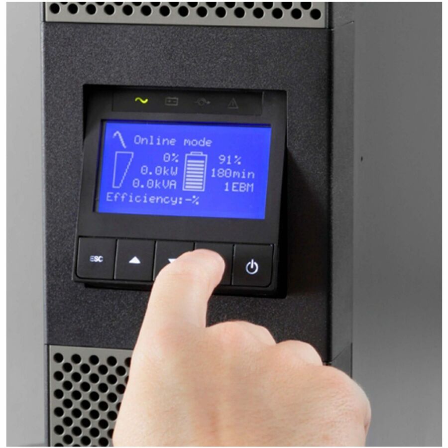 Eaton 9PX 1000VA 900W 120V Online Double-Conversion UPS - 5-15P, 8x 5-15R Outlets, Cybersecure Network Card Option, Extended Run, 2U Rack/Tower - Battery Backup 9PX1000RT
