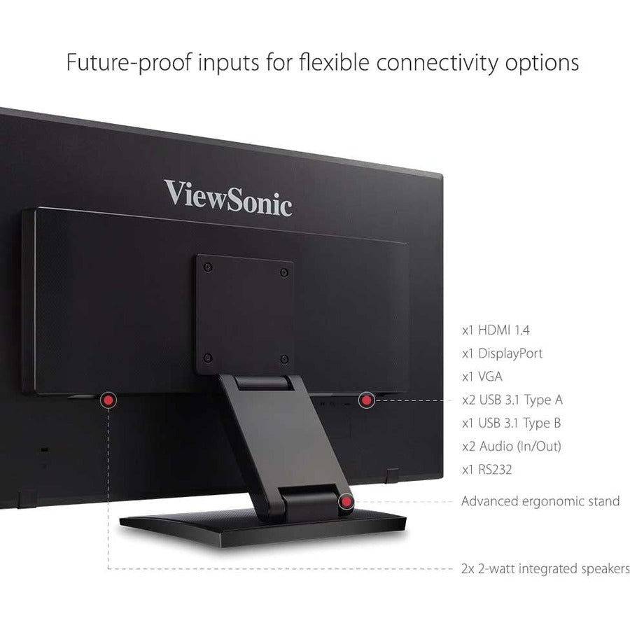 ViewSonic TD2760 27 Inch 1080p 10-Point Multi Touch Screen Monitor with Advanced Ergonomics RS232 HDMI and DisplayPort TD2760