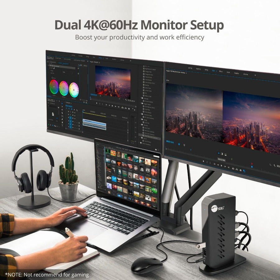 SIIG Universal Hybrid Dual 4K Video Docking Station JU-DK0H11-S1