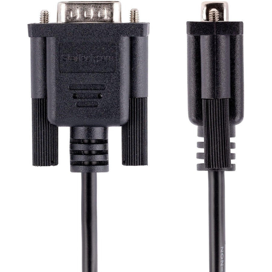 StarTech.com 3m RS232 Serial Null Modem Cable, Crossover Serial Cable w/Al-Mylar Shielding, DB9 Serial COM Port Cable Female to Male, F/M 9FMNM-3M-RS232-CABLE
