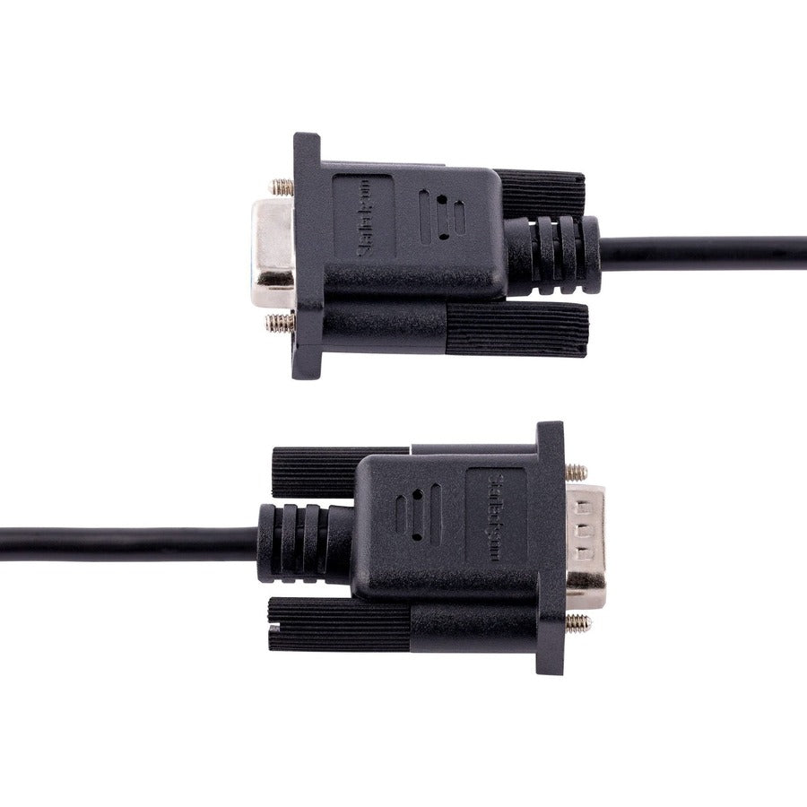StarTech.com 3m RS232 Serial Null Modem Cable, Crossover Serial Cable w/Al-Mylar Shielding, DB9 Serial COM Port Cable Female to Male, F/M 9FMNM-3M-RS232-CABLE