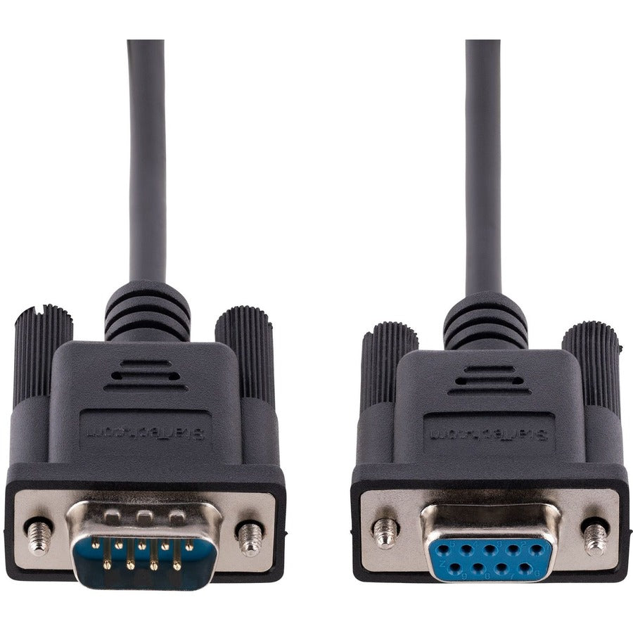 StarTech.com 3m RS232 Serial Null Modem Cable, Crossover Serial Cable w/Al-Mylar Shielding, DB9 Serial COM Port Cable Female to Male, F/M 9FMNM-3M-RS232-CABLE