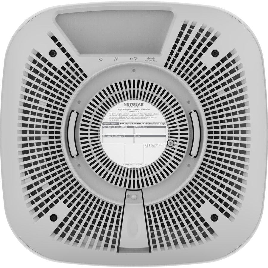 Netgear WAX625 Dual Band IEEE 802.11 a/b/g/n/ac/ax/i 5.40 Gbit/s Wireless Access Point WAX625PA-100NAS