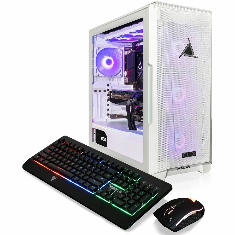 CLX SET Gaming Desktop - Liquid Cooled AMD Ryzen 9 7900X 4.7GHz 12-Core Processor, 64GB DDR5 Memory, GeForce RTX 4080 16GB GDDR6X Graphics, 1TB SSD, 6TB HDD, WiFi, Windows 11 Home 64-bit TGMSETRTU2B04WM