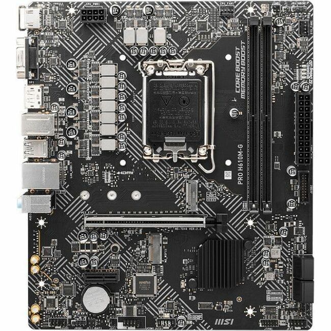 MSI PRO H610M-G Desktop Motherboard - Intel H610 Chipset - Socket LGA-1700 - Micro ATX PRO H610M-G