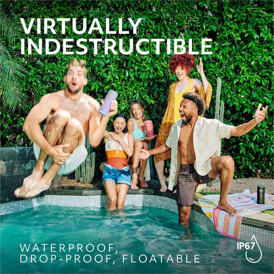Ultimate Ears BOOM 4 Portable Waterproof Bluetooth Speaker With 360-Degree, Bold, Immersive, Crystal-Clear Sound, Floating Speaker With 15-Hour Battery and 147ft (45m) Range, Lilac 984-002009