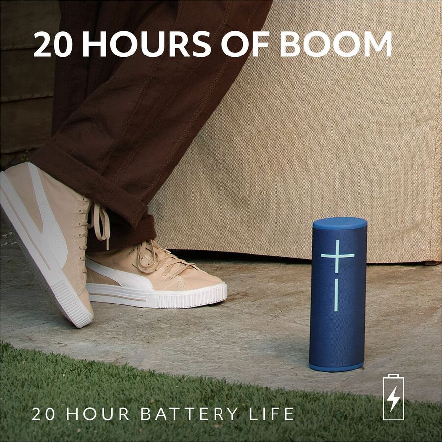 Ultimate Ears MEGABOOM 4 Portable Waterproof Bluetooth Speaker With Powerful 360-Degree Sound and Thundering Bass, Floating Speaker With 20-Hour Battery and 147ft (45m) Range, Black 984-001964
