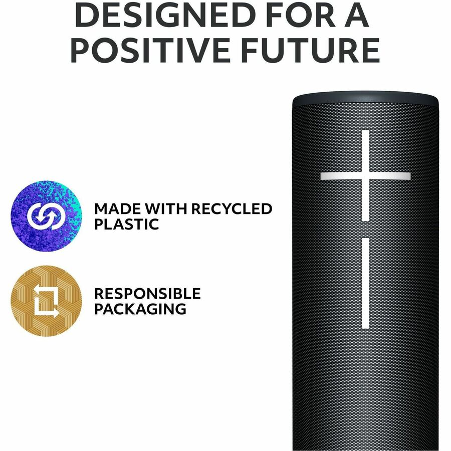 Ultimate Ears MEGABOOM 4 Portable Waterproof Bluetooth Speaker With Powerful 360-Degree Sound and Thundering Bass, Floating Speaker With 20-Hour Battery and 147ft (45m) Range, Black 984-001964