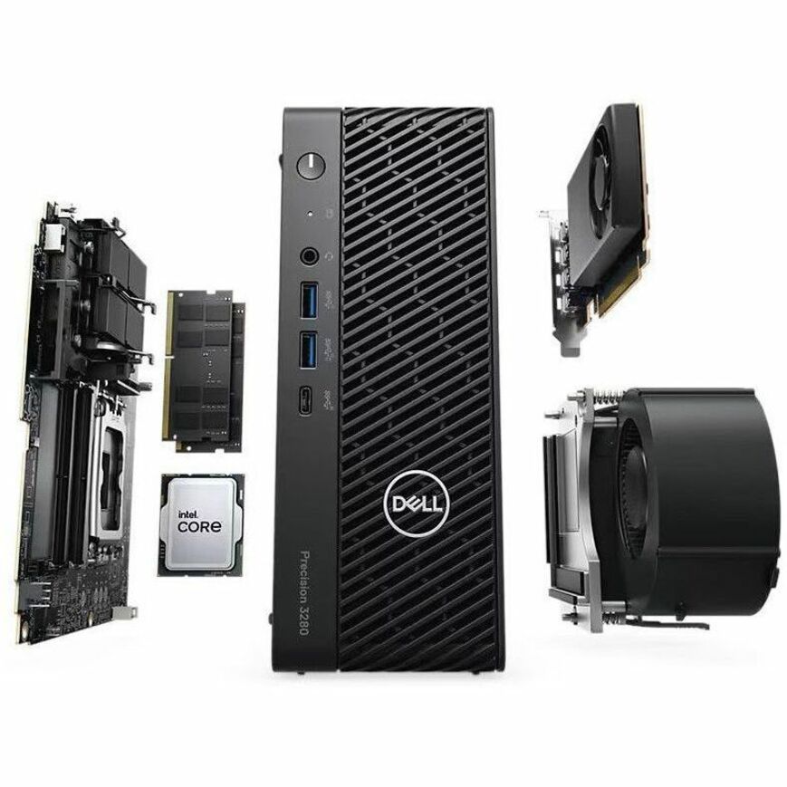 Dell Precision 3000 3280 Workstation - Intel Core i5 14th Gen i5-14500 - vPro Technology - 16 GB - 512 GB SSD - Compact - Black YH4N7
