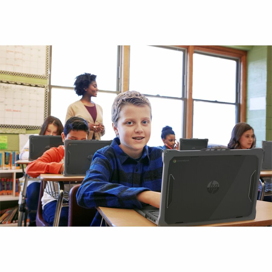 Extreme Shell-F2 Slide Case for HP Fortis Chromebook G10 11" and Clamshell Chrombook 11" G8/G9 (Gray/Clear) HP-ESF-FCB-G10-GRY