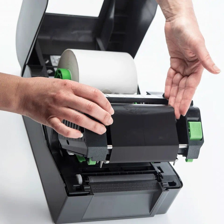 Brother Td-4420tn Desktop Direct Thermal/Thermal Transfer Printer - Monochrome - Label/Receipt Print - Fast Ethernet - USB - USB Host - Serial - With Cutter TD4420TN