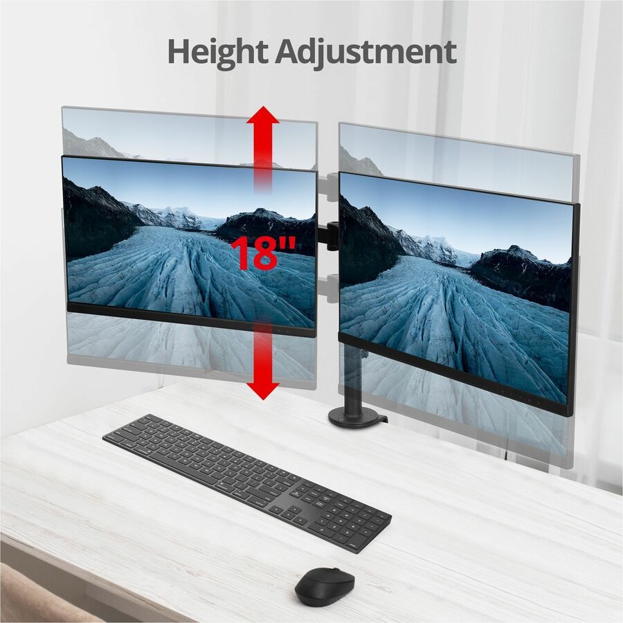 SIIG Articulating Dual Monitor Desk Mount - 13" to 27" CE-MT0Q11-S1