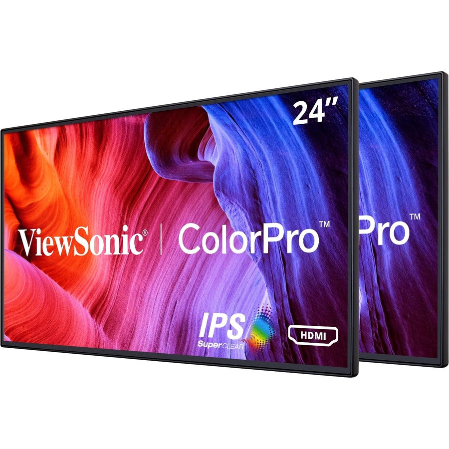 ViewSonic VP2468_H2 24-Inch Premium Dual Pack Head-Only IPS 1080p Monitors with ColorPro 100% sRGB Rec 709, 14-bit 3D LUT, Eye Care, HDMI, USB, DP Daisy Chain, VESA VP2468_H2