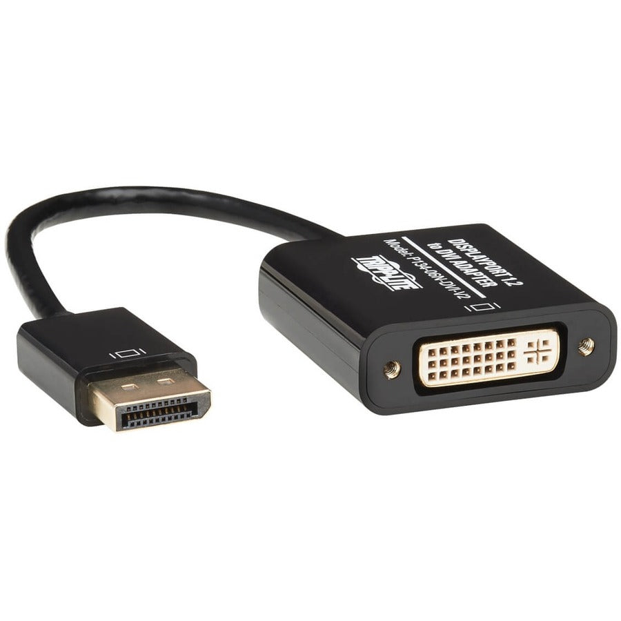 Tripp Lite by Eaton DisplayPort to DVI Active Adapter Video Converter, DP ver 1.2, (M/F), 6-in. (15.24 cm) P134-06N-DVI-V2