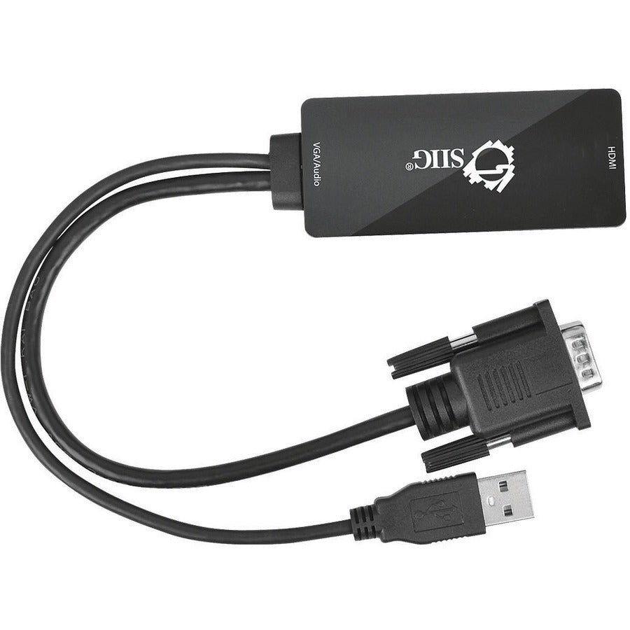 SIIG Portable VGA & USB Audio to HDMI Converter CE-VG0U11-S1