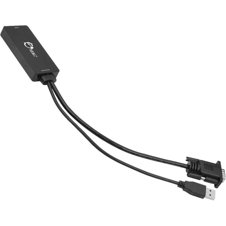 SIIG Portable VGA & USB Audio to HDMI Converter CE-VG0U11-S1