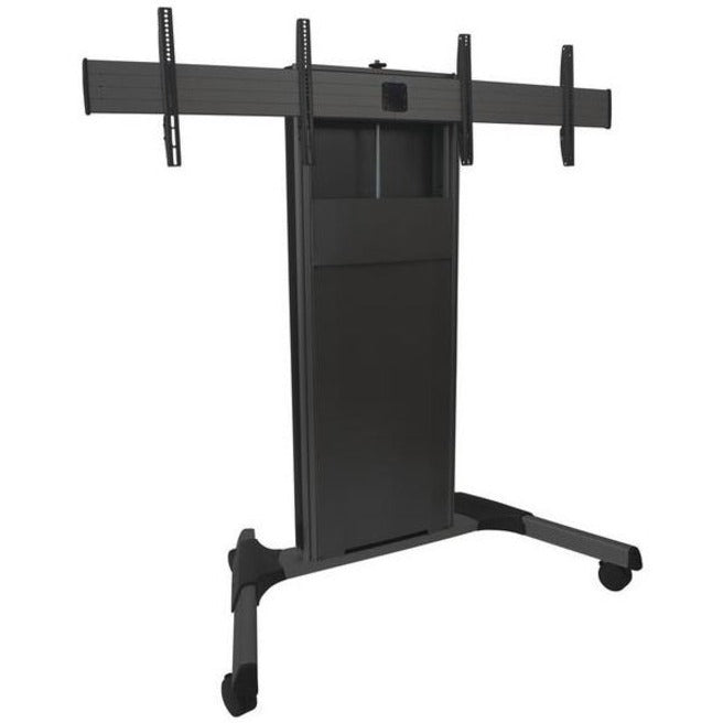 Chief Fusion Ultrawide X-Large Height Adjustable Mobile TV Cart - For Displays 55-100" - Black XPA1UB