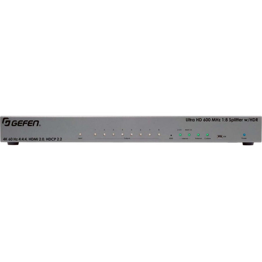 Gefen Ultra HD 600 MHz 1:8 Splitter for HDMI w/ HDR EXT-UHD600-18