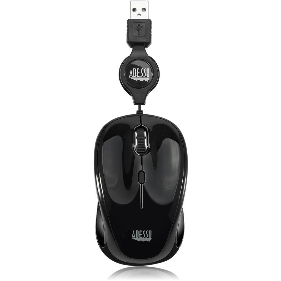 Adesso iMouse S8B - USB Illuminated Retractable Mini Mouse IMOUSE S8B