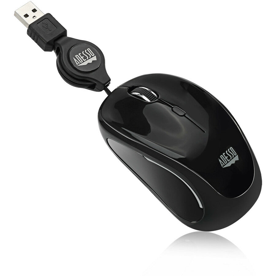 Adesso iMouse S8B - USB Illuminated Retractable Mini Mouse IMOUSE S8B