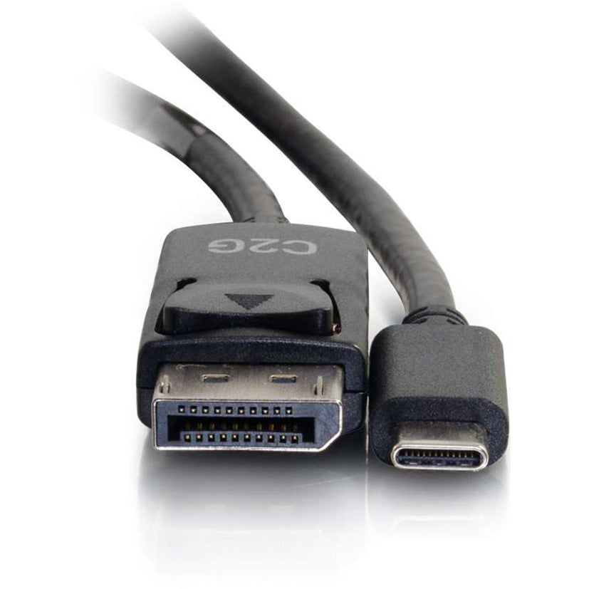 C2G 12ft USB C to DisplayPort Cable - USB C to DP Adapter Cable - USB C 3.1 - 4K 30Hz - Black - M/M 26904