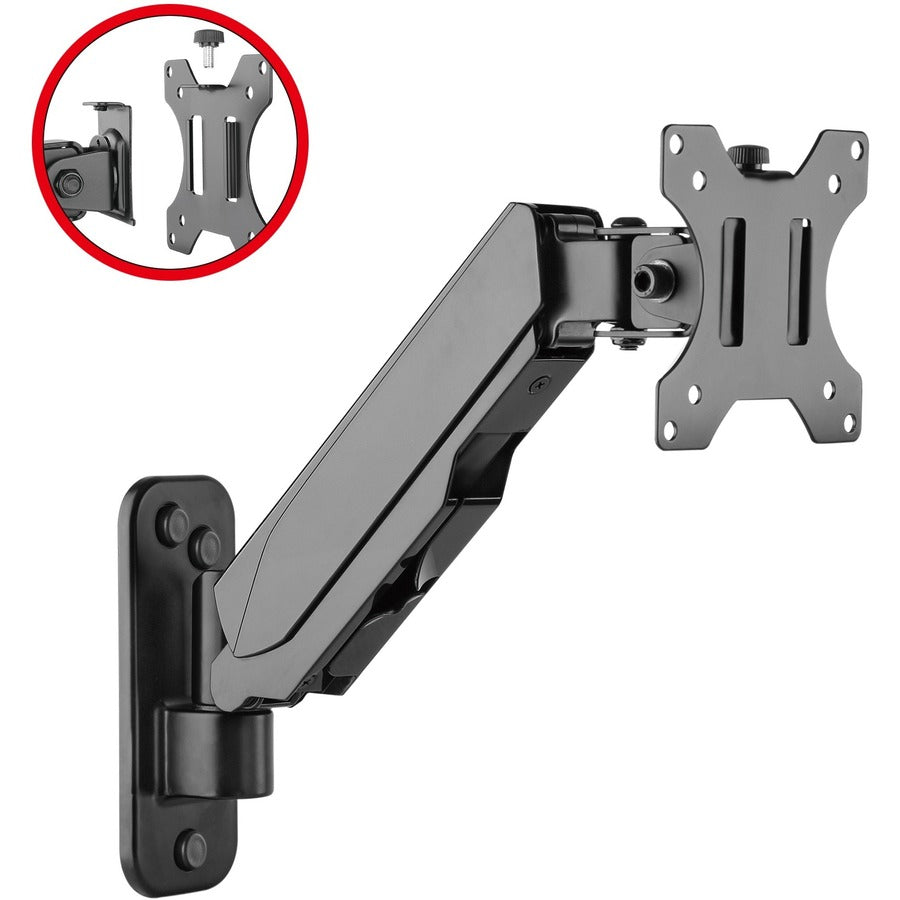Aluminum Wall Mount Gas Spring Monitor Arm - 17" to 32" CE-MT2K12-S1
