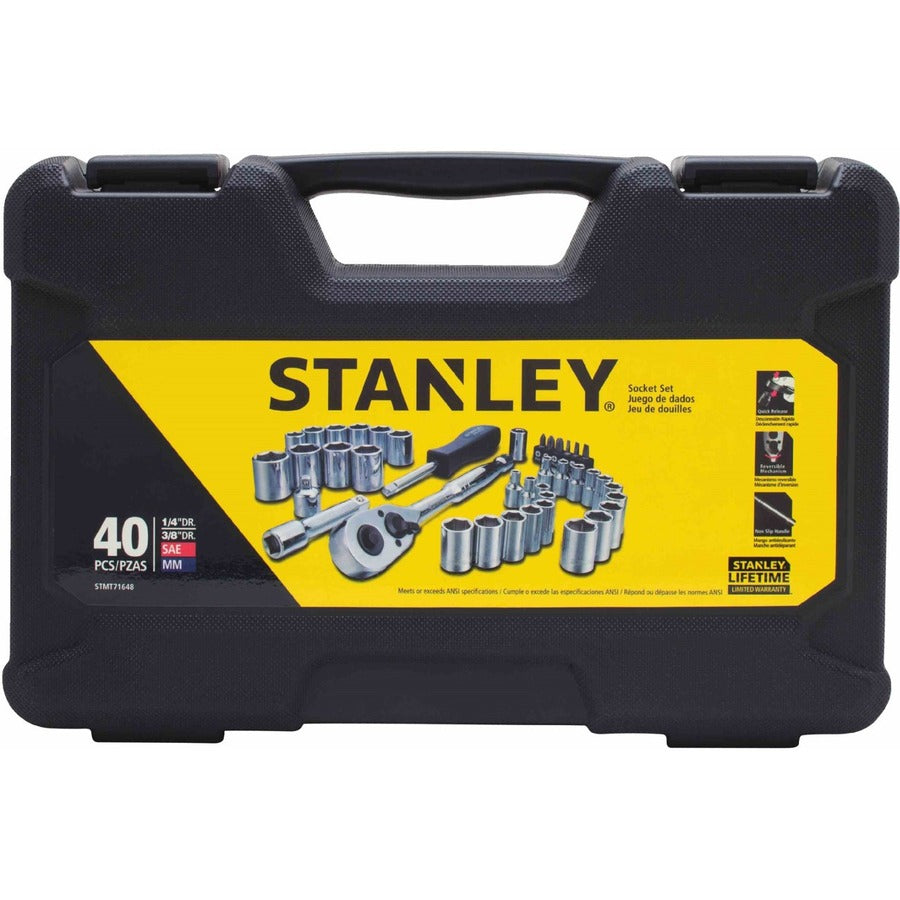 Stanley 40 Pc 1/4 in & 3/8 in Drive Mechanic's Tool Set STMT71648