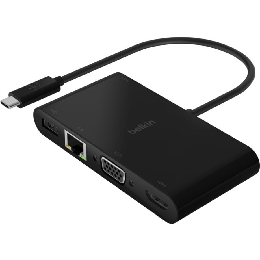 Belkin USB-C Multiport Adapter, USB-C to HDMI - USB A 3.0 - VGA, up to 100W Power Delivery, up 4k Resolution AVC004BTBK