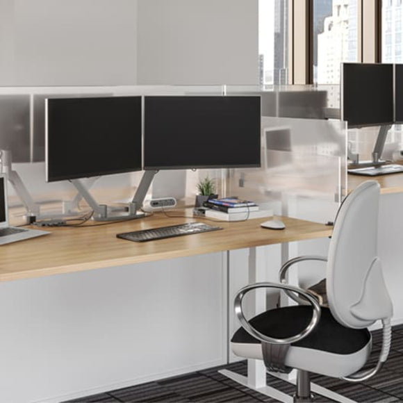 Chief Koncis Dual Arm Display Mount - For Displays 10-32" - Silver DMA2S