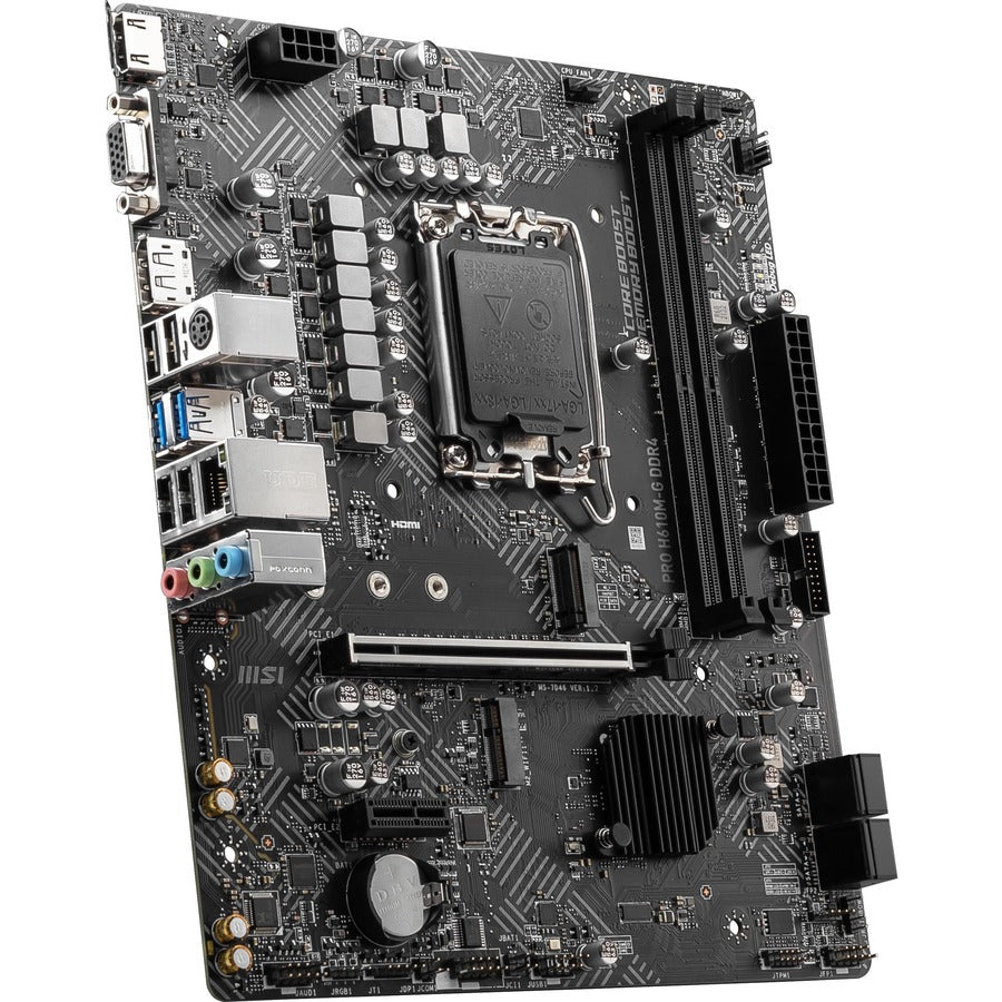 MSI H610M-G DDR4 Desktop Motherboard - Intel H610 Chipset - Socket LGA-1700 - Micro ATX PROH610MGD4