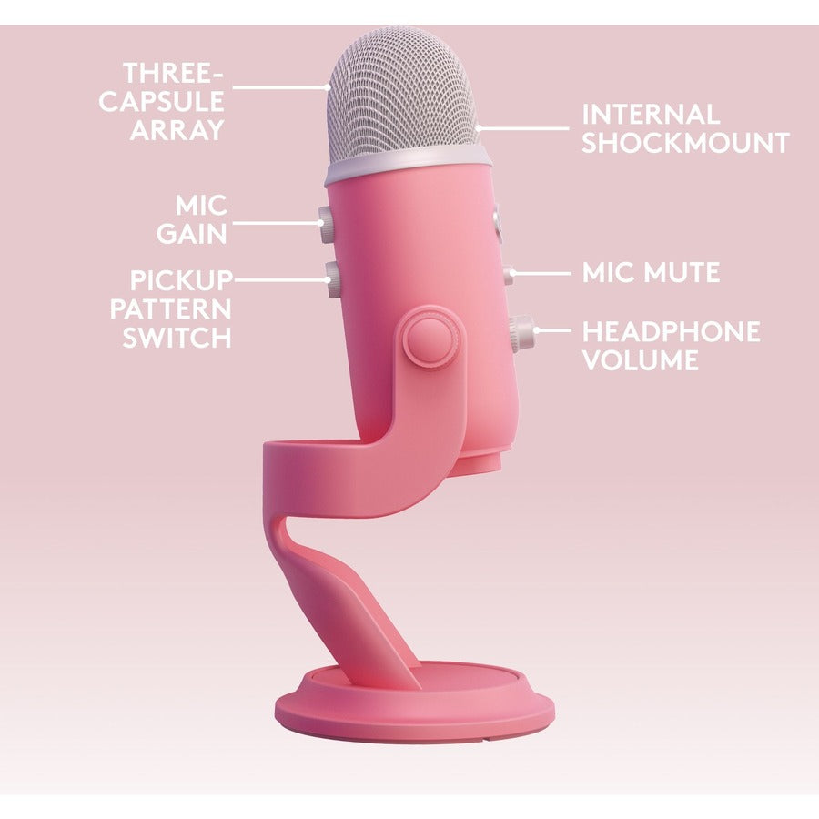 Blue Yeti Wired Microphone - Pink Dawn 988-000530