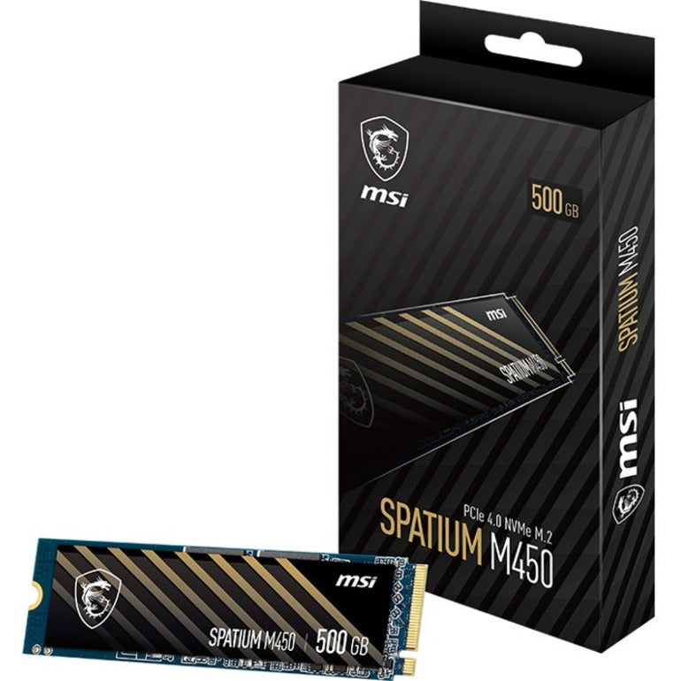 MSI SPATIUM M450 500 GB Solid State Drive - M.2 2280 Internal - PCI Express NVMe (PCI Express 4.0 x4) SM450N500