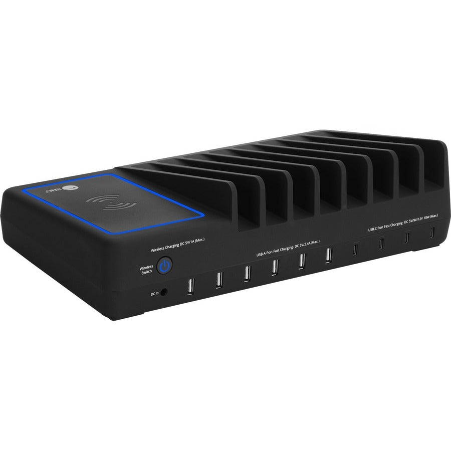 SIIG 10-Port USB-A/C & Wireless Charging Station - 150W AC-PW1R11-S1
