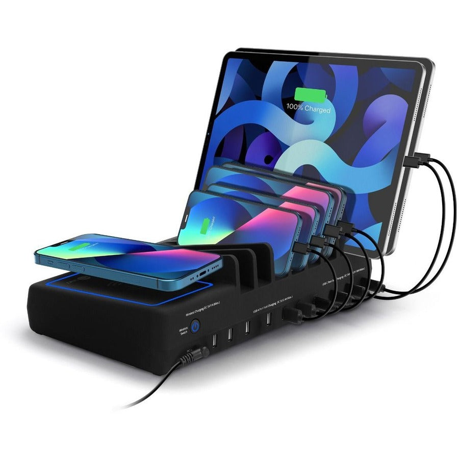 SIIG 10-Port USB-A/C & Wireless Charging Station - 150W AC-PW1R11-S1