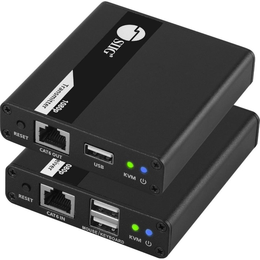 SIIG 1080p HDMI USB KVM Over Cat6 Extender - 70m CE-H27411-S1