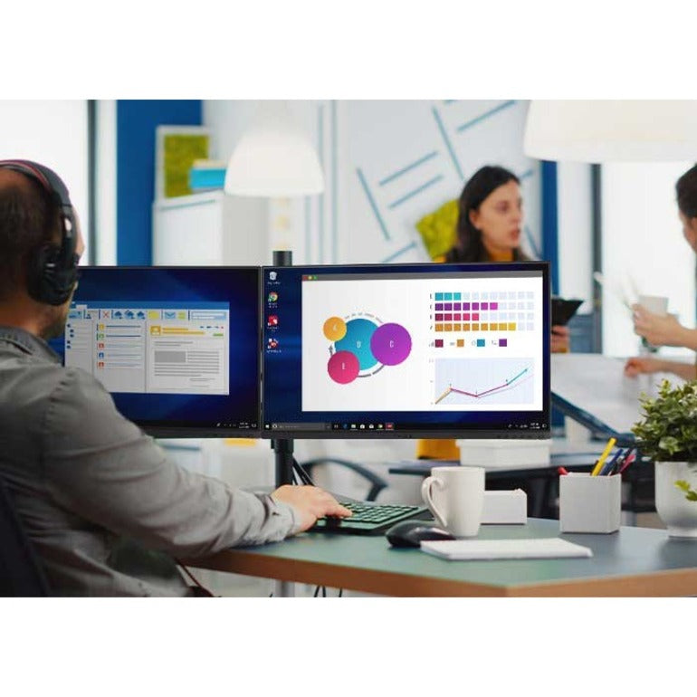 ViewSonic VG2455_56A_H2 24 Inch Dual Pack Head-Only 1080p IPS Monitors with USB C 3.2 with 90W Power Delivery, Docking Built-In, HDMI, VGA for Home and Office VG2455_56A_H2